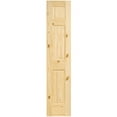 thumbnail image 1 of 6-Panel Colonial Knotty Pine Unfinished Interior Door Slab, 1 of 11