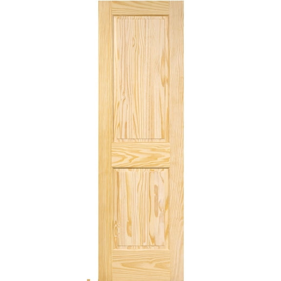 2-Panel Colonial Solid Pine Unfinished Interior Door Slab