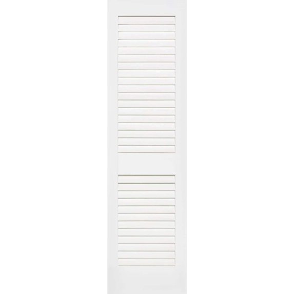 Kimberly Bay Plantation Louver-Louver Solid Core Primed White Interior Door Slab