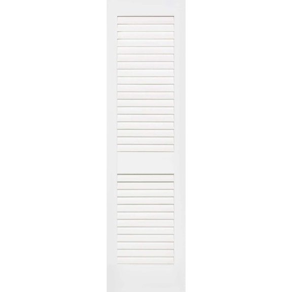 Kimberly Bay Plantation Louver-Louver Solid Core Primed White Interior Door Slab