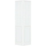 Traditional Louver/Louver Golden Oak Stained Bi-fold Door