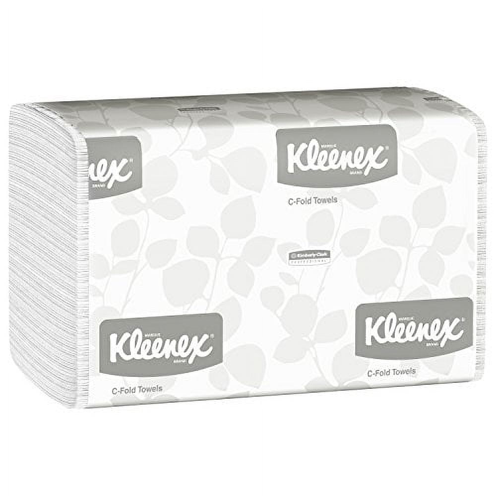 Kimberly-Clark Professional Kleenex C Fold Paper Towels (01500), Absorbent, White, 16 Packs/Case, 150 C-Fold Towels/Pack, 2,400 Towels/Case