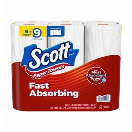 Kimberly-Clark 133709 Scott Paper Towels - Pack of 6