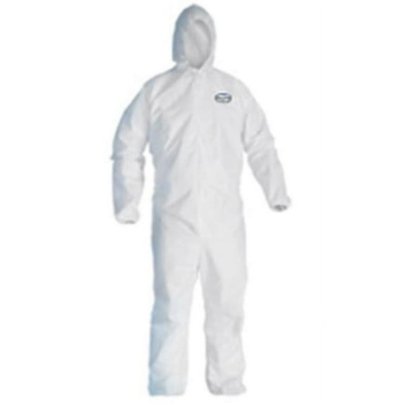Kimberly-Clark 44324 Kleenguard A40 Protection Coverall with Hood, Extra Large - White