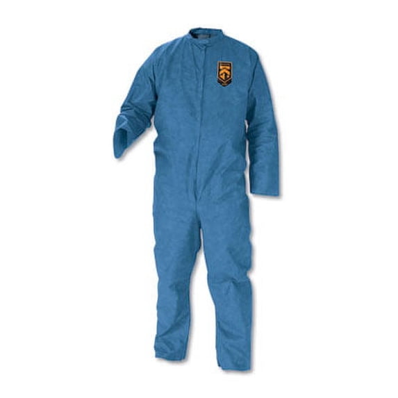 Kimberly-Clark 58533 A20 Breathable Particle Protection Coveralls, Large, Blue, 24/carton