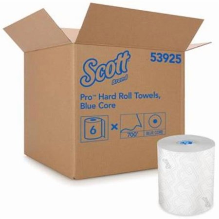 Kimberly-Clark 700 ft. Pro Hard Roll Paper Towels with Absorbency Pockets, White - Pack of 6