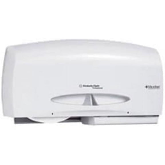 Kimberly Clark Coreless Jrt Jumbo Roll Twin Bath Tissue Dispenser - Pearl White - 10.9 x 20.01 x 5.9 in.