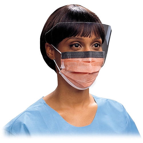 HALYARD FLUIDSHIELD Level 2 Surgical Masks, Fluid Resistant, Orange 48247 (Box of 25)