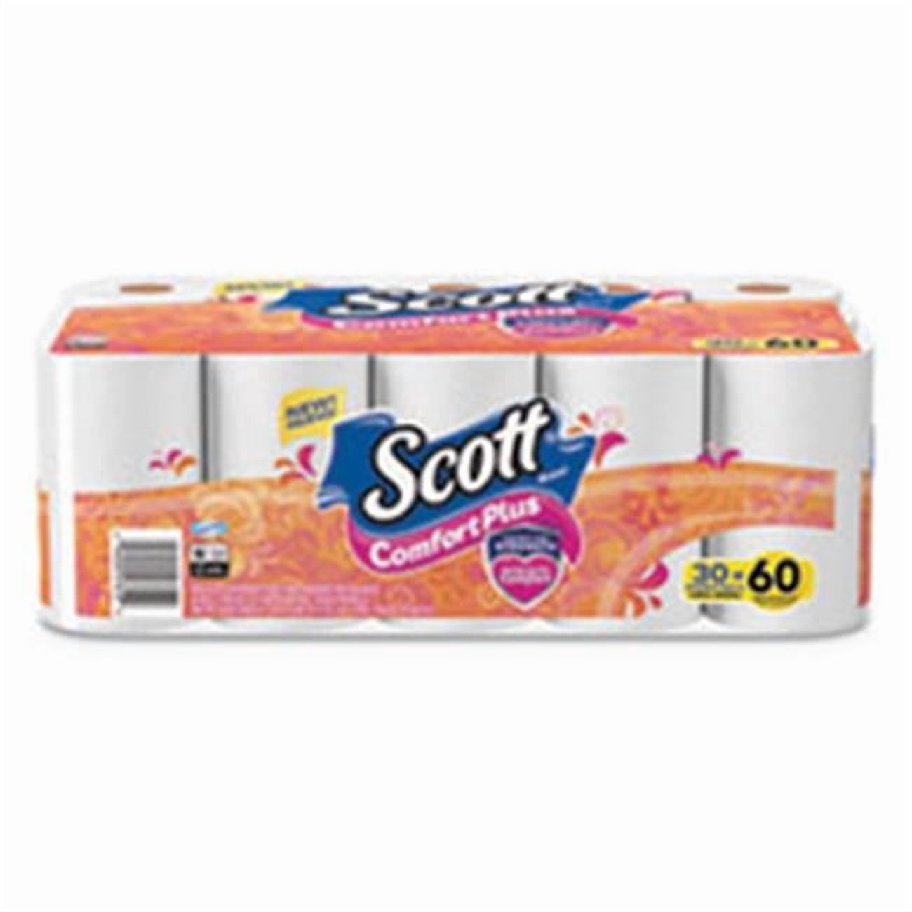 Kimberly Clark KCC 231 Sheets Double Roll Comfort Plus Toilet Bath Tissue Paper, White - 2 Per Case - 30 Roll Per Pack