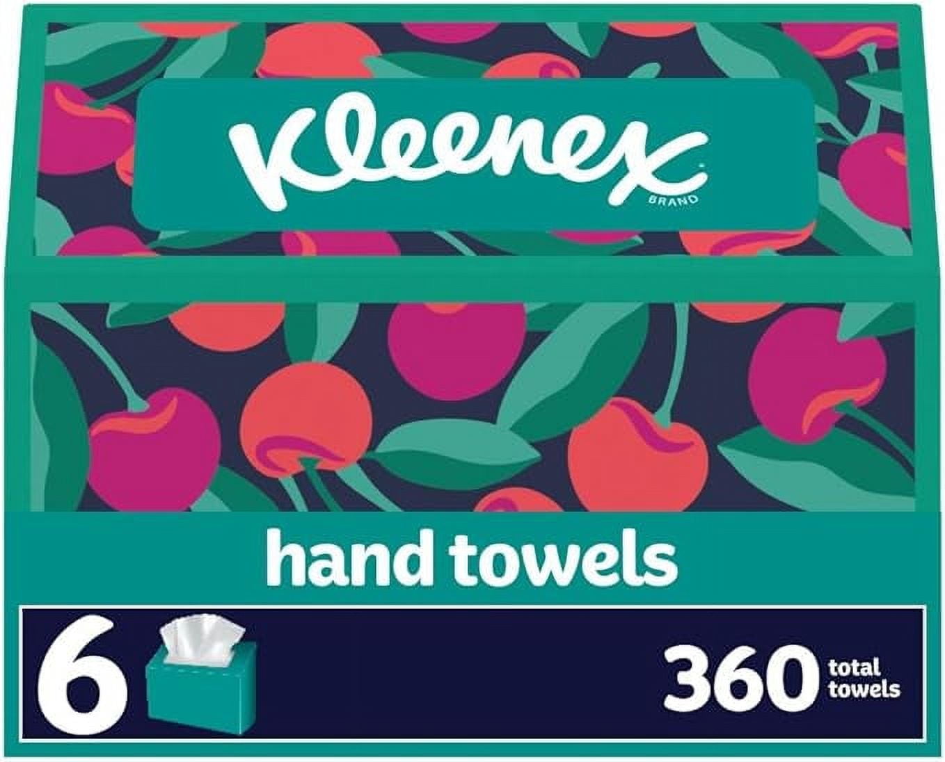 Kleenex Disposable Hand Towels, 8" Width x 9.1" Length, 1-Ply, 60 Count, 6 / Carton