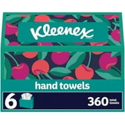 Kleenex Disposable Hand Towels, 8" Width x 9.1" Length, 1-Ply, 60 Count, 6 / Carton