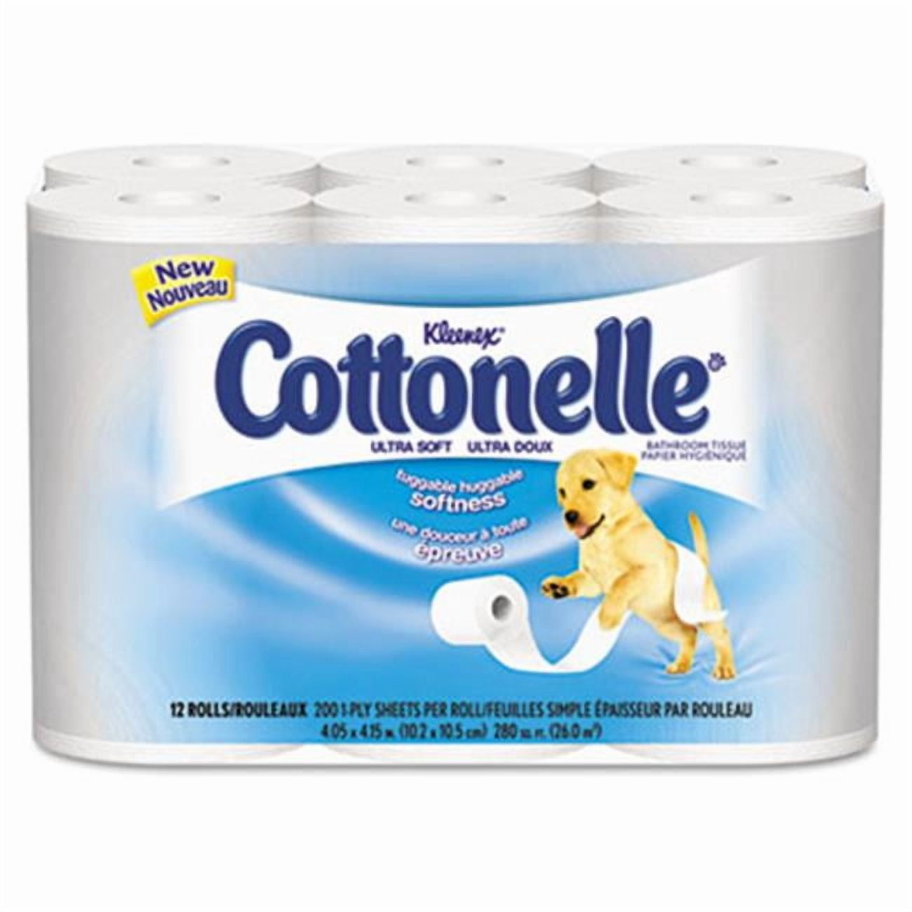 Kimberly-Clark  KLEENEX COTTONELLE Ultra Soft Bath Tissue  1-Ply  200 Sheets  48 Rolls/Carton