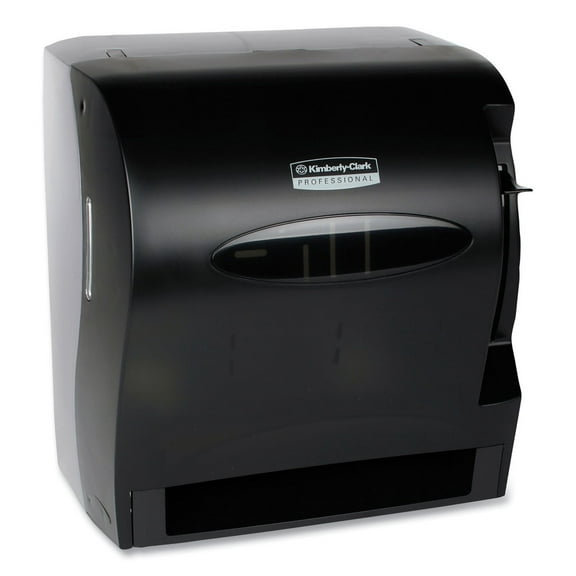 Kimberly-Clark Professional 09765 Lev-R-Matic 13.3 in. x 9.8 in. x 13.5 in. Roll Towel Dispenser - Smoke (1/Carton)