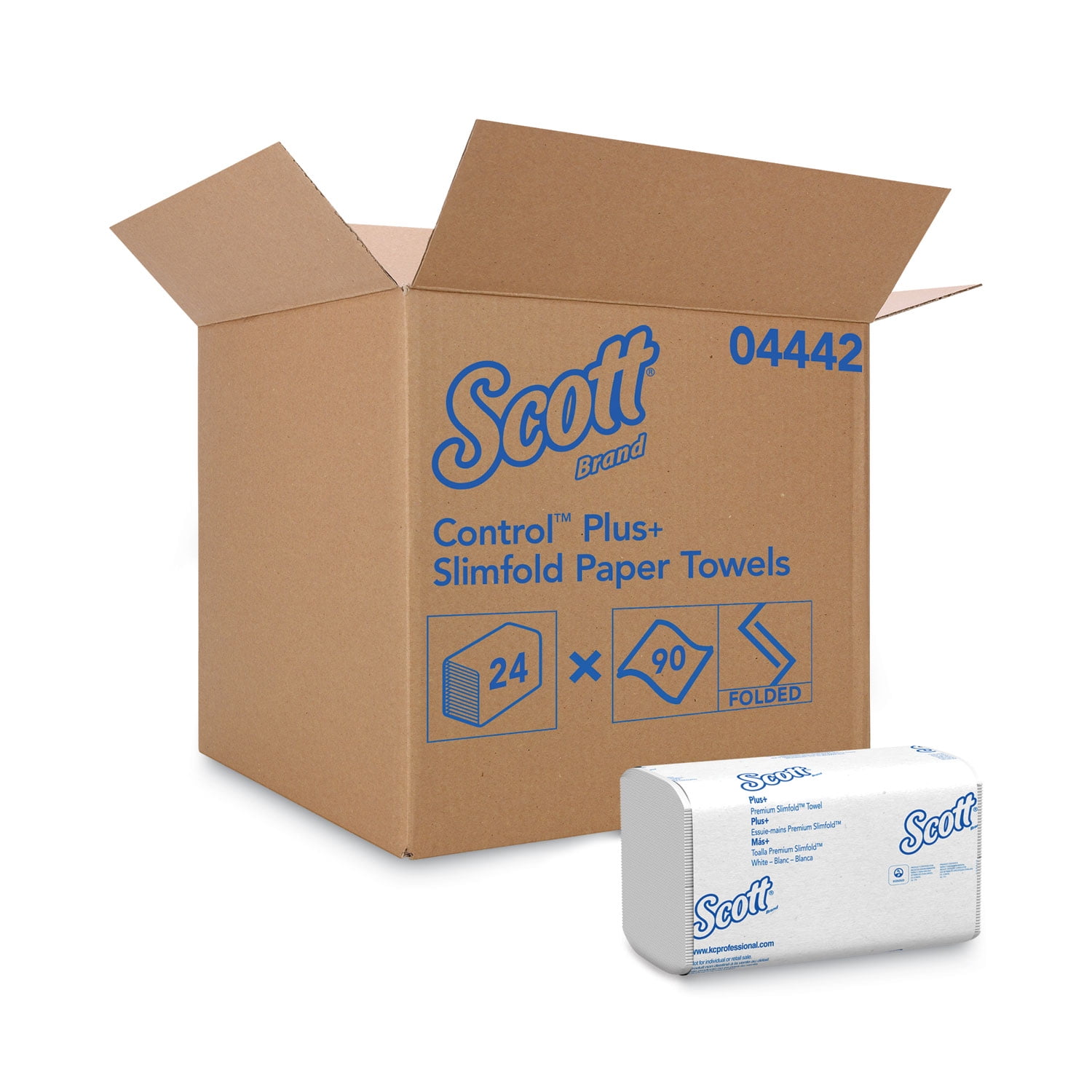 Scott Control Commercial Slimfold Paper Towels 7.5 x 11.6 White 90 Pack 24 Packs Carton Walmart