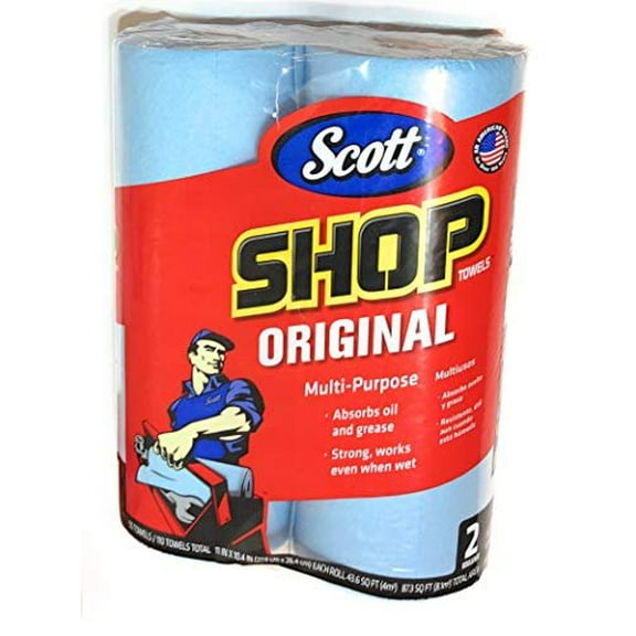 Kimberly-Clark Scott Shop Towels - Paper Sheets - 2 Pack, 10.4 in W x 11 in L