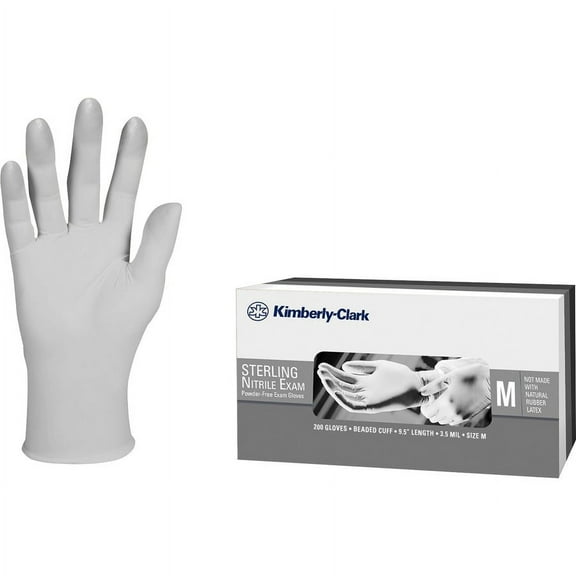 Kimberly Clark Sterling Nitrile Exam Gloves (50707), 3.5 Mil, 9.5, Ambidextrous, Medium