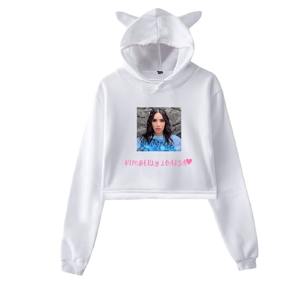 Kimberly Loaiza Hoodie Sweatshirts Crop top Printing Singer for Girls Cat Ear Youth  Clothes Casual