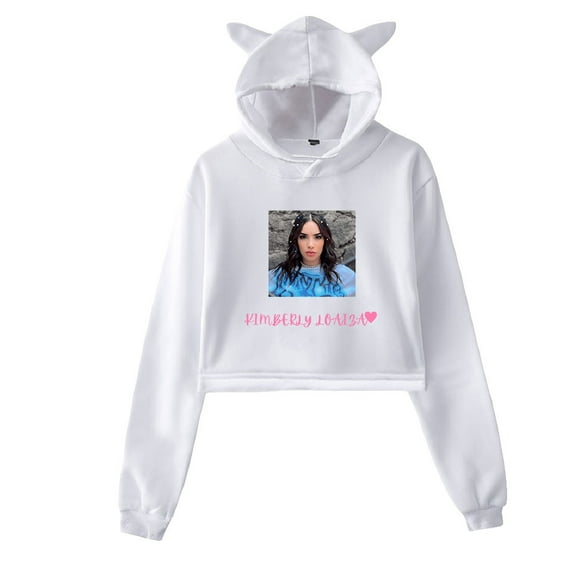 Kimberly Loaiza Hoodie Sweatshirts Crop top Printing Singer for Girls Cat Ear Youth Clothes Casual