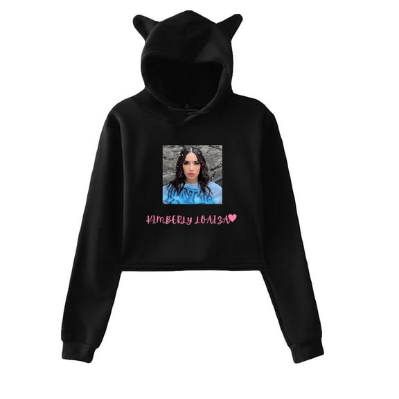 Kimberly Loaiza Hoodie Sweatshirts Crop top Printing Singer for Girls Cat Ear Youth Clothes Casual