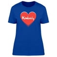 thumbnail image 1 of Kimberly On Red Heart T-Shirt Women -Image by Shutterstock, Female Small, 1 of 2