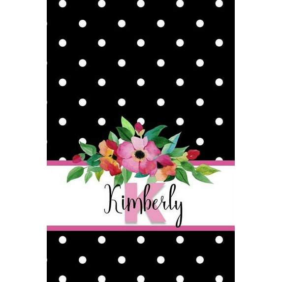 Kimberly: Personalized Journal with Name and Monogram Initial with Lined and Dot Grid Pages