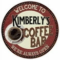 thumbnail image 1 of Kimberly's Coffee Bar Round Metal Sign Kitchen Room Wall Décor 200120041026, 1 of 1