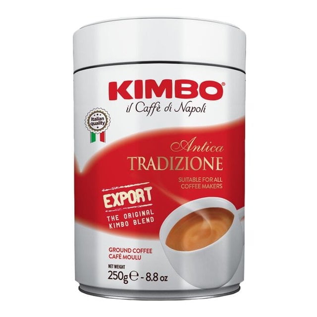 Kimbo Antica Tradizione Ground Coffee Tin 8.8 oz Pack of 4