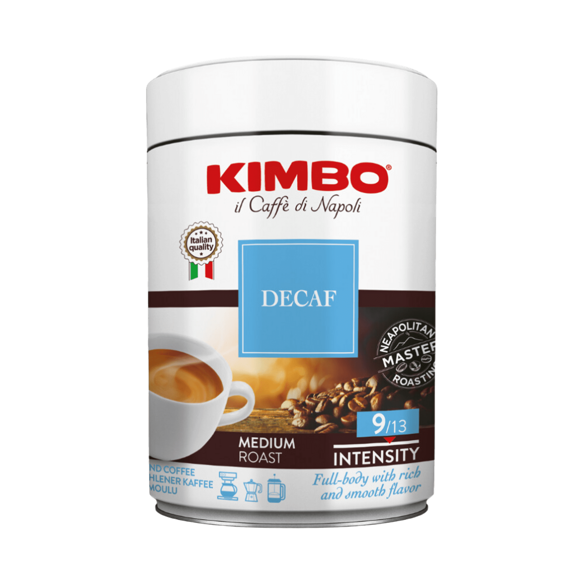Kimbo Coffee Decaf Ground Tin 8.8 oz (Pack Of 6)