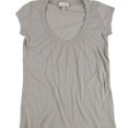 thumbnail image 1 of Kimchi & Blue Womens Solid Basic T-Shirt, Beige, X-Small, 1 of 2