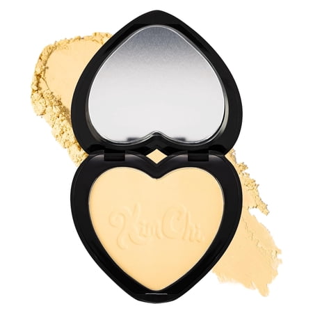 KimChi Chic Beauty Almost Catfished Micro Pressed Powder, Under Eye Brightening & Setting, Banana, 0.14 oz