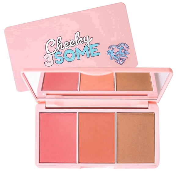KimChiChic Beauty Cheeky 3Some Blush Trio, 3 Powder Blush for Cheeks, Blendable Makeup Palette, 03 Bonita Señorita, 0.47 oz
