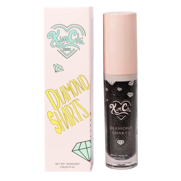 KimChiChic Beauty Diamond Sharts Liquid Glitter Eyeshadow, Black Out, 0.21 fl oz