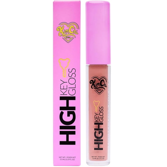 KimChi Chic Beauty High Key Gloss, High-Shine Lip Gloss Helps Illuminate Your Look and Face, Non-Sticky, Light Peach With Pink Undertone, 14 Peach Pink, 3.5ml