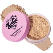 KimChi Chic Beauty Puff Puff Pass Set and Bake Setting Powder for Makeup, Extra Fluffy Loose Face Powder Poof, Soft Natural Face Makeup for Uneven Skin Tone, 04 Peachy