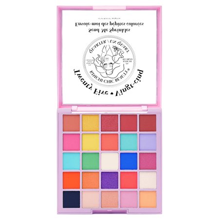 KimChi Chic Beauty Twenty Five Eyeshadow Palette, 01 Send Me Sprinkles, 25 Pigmented Rainbow Shades, 0.5 oz