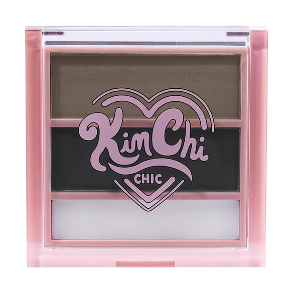 KimChi Chic Beauty Kimbrowly Eyebrow Powder Duo with Brow Wax, Deep Tones E, 0.27 oz