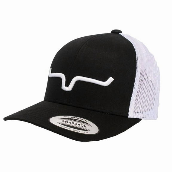 Kimes Ranch Apparel Mens Kimes Ranch Mesh Weekly Trucker Cap OS Black/White