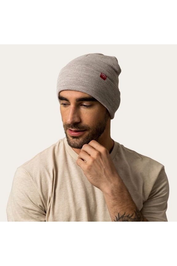 Clipped Beanie - Oatmeal Heather