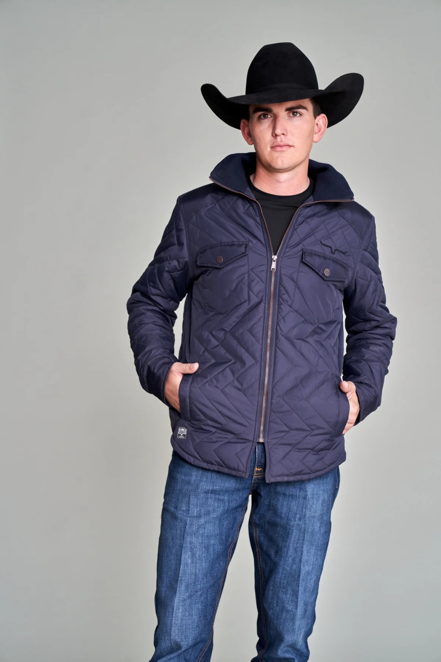 Kimes Ranch Quilted Nylon Jacket Mens Jacket Skink Navy