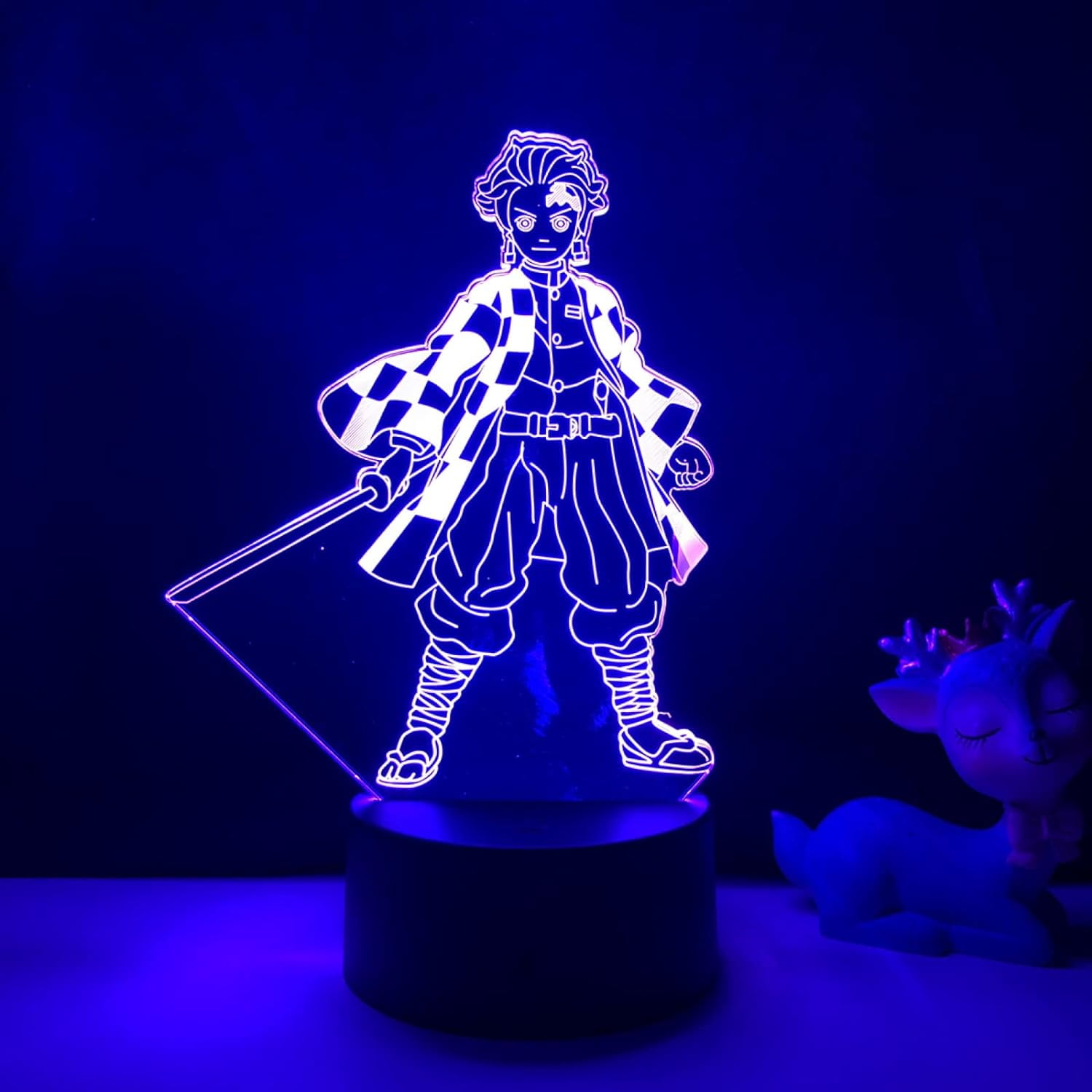 Kimetsu Yaiba Tanjiro Figure Led Night Light for Kids Bedroom Decor