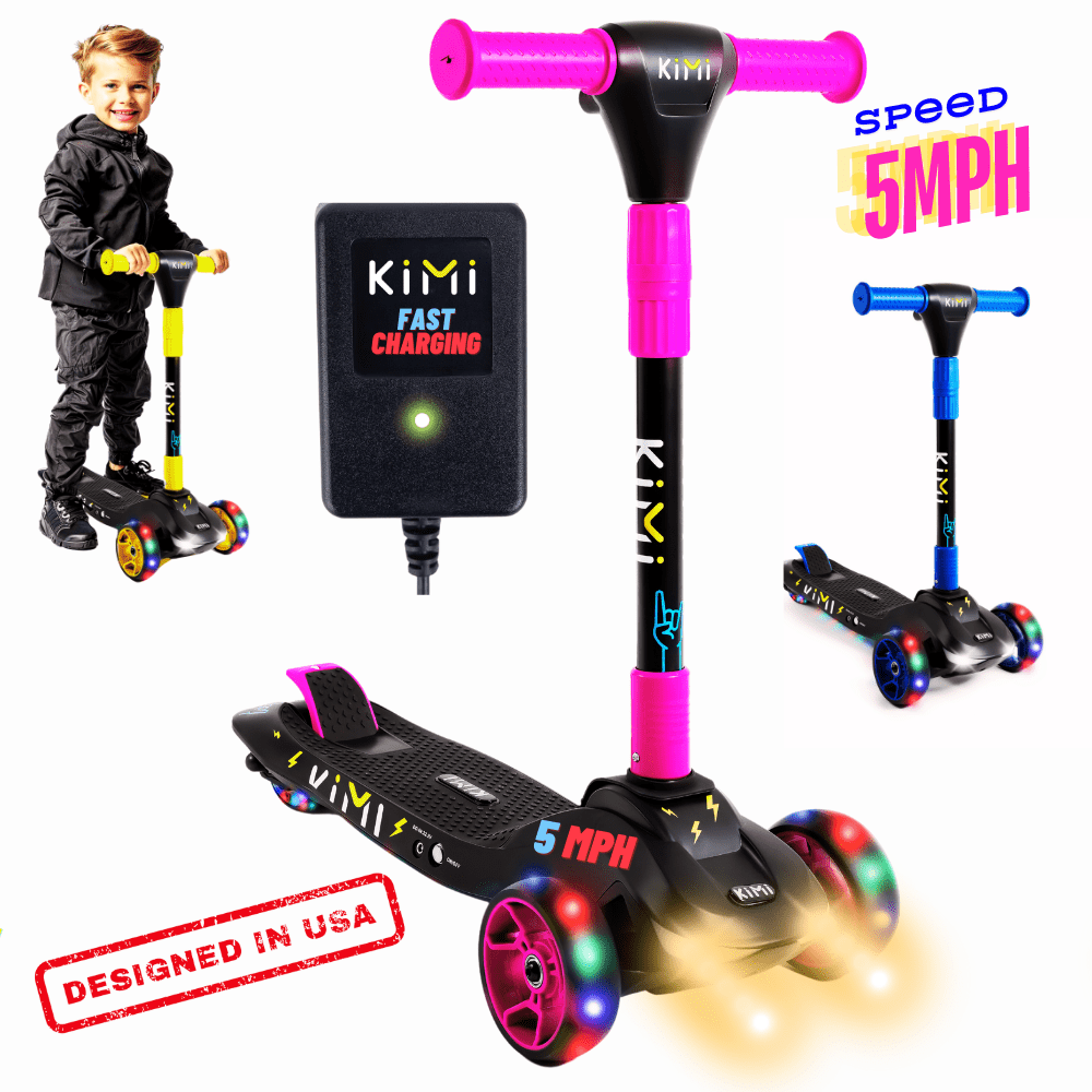 Kimi 3-Wheel Electric Scooter for Kids 3-9, 5 mph, 10 Miles