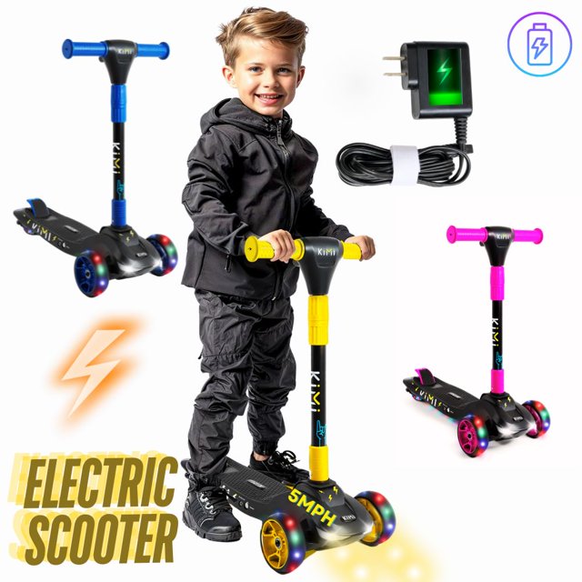 KIMI Kids Toddlers 3Wheel Electric Scooter, Adjustable, TSA Approved