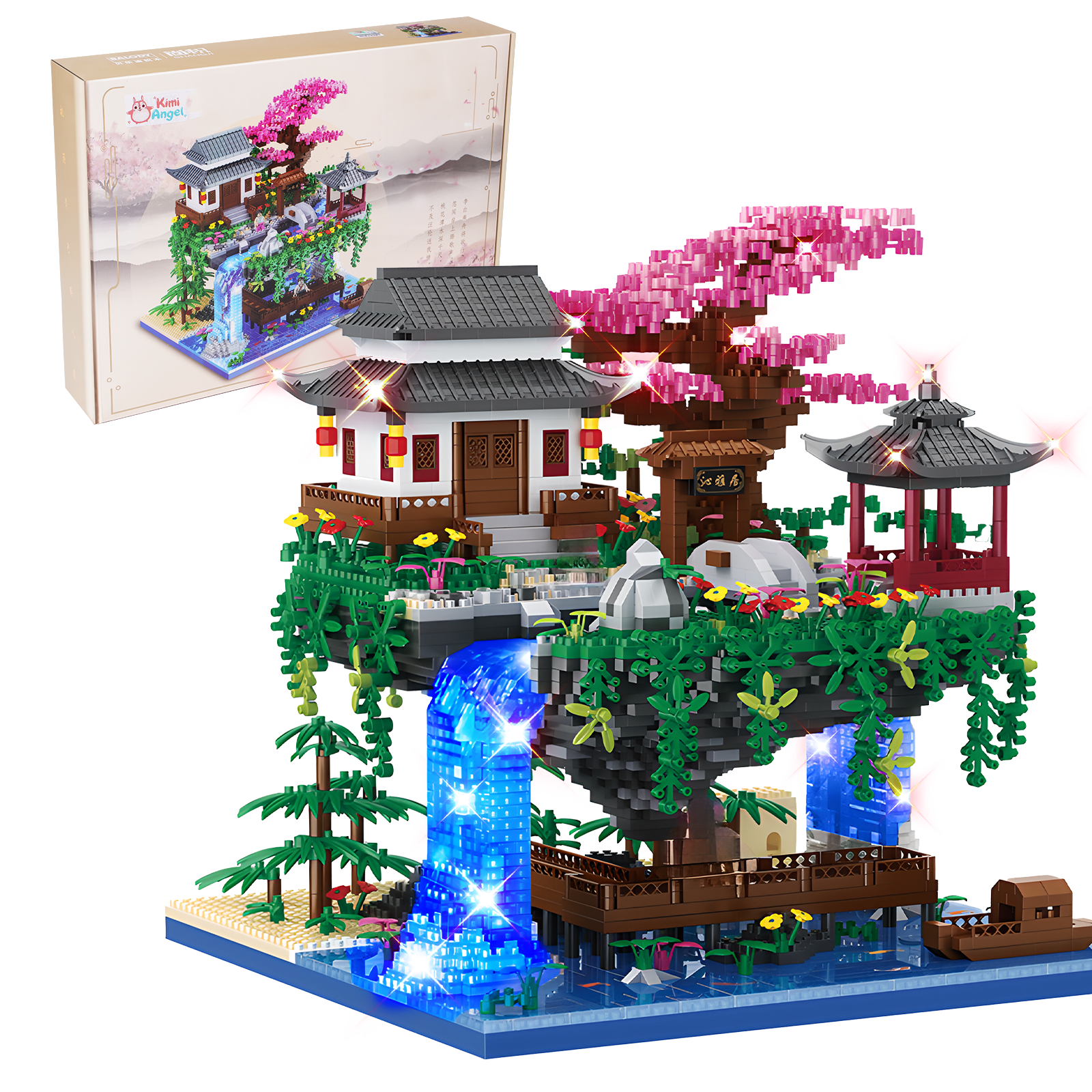 Kimiangel Cherry Blossom Bonsai Tree Building Kit, 3320 PCS