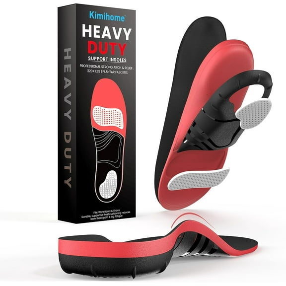 Kimihome Plantar Fasciitis Relief Insoles - High Arch Support Inserts - FSA Eligible Items Only List - Heel Cups & Shoe Inserts for Heel Pain Relief - Planter Facetious Relief Support Inserts - M