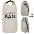 thumbnail image 1 of Kimmama Rice White Laundry Bag with Strap,70L Laundry Backpack for Camping, 1 of 7