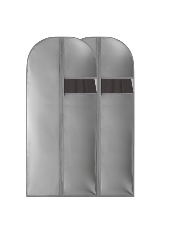 Super Long Garment Protector Garment Bag, 2-Piece 70'' Long Dress Clear Garment Bag