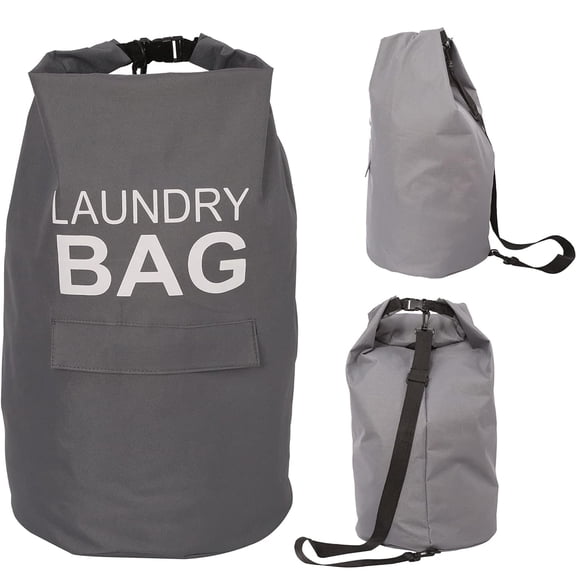 Kimmama Waterproof Portable Vacuum Storage Bag with Strap, Gray