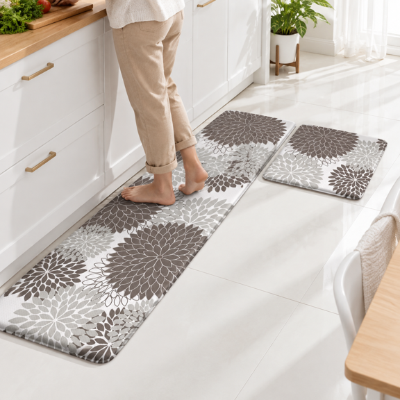 Kimode Anti Mats For Kitchen Floor Cushioned Rugs Sets Of 2