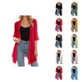 thumbnail image 1 of Kimono Cardigans for Women 3/4 Sleeve Lightweight Sheer Chiffon Open Front Long Cardigans Summer Fall Beach Coverups, 1 of 5