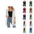 thumbnail image 1 of Kimono Cardigans for Women 3/4 Sleeve Lightweight Sheer Chiffon Open Front Long Cardigans Summer Fall Beach Coverups, 1 of 5